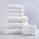 preview thumbnail 136 of 148, Superior Heritage Egyptian Cotton Absorbent 9-Piece Towel Set White