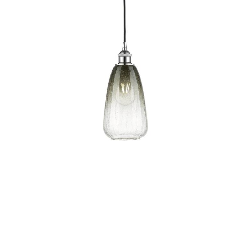 Innovations Lighting 616-1P-13-6 Brookhaven Almond Pendant Brookhaven - Polished Chrome / Slate