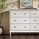 preview thumbnail 10 of 62, Walker Edison Bullrushes 6-Drawer Solid Wood Dresser