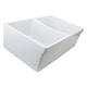 preview thumbnail 4 of 12, Highpoint Collection Fireclay 33-inch Double Bowl Fireclay Farmsink