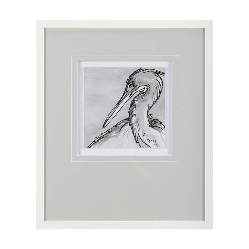 Bird Portrait Sketch IV Framed Art Print