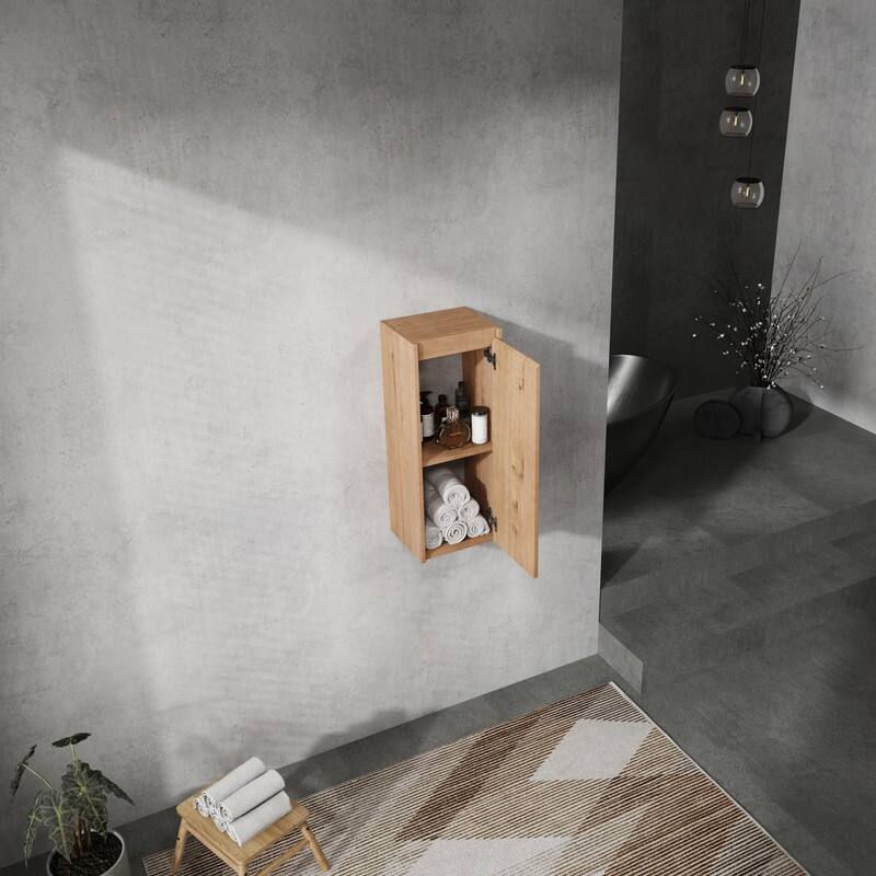MEDUNJESS Bathroom Side Cabinet, Float Mounting Design