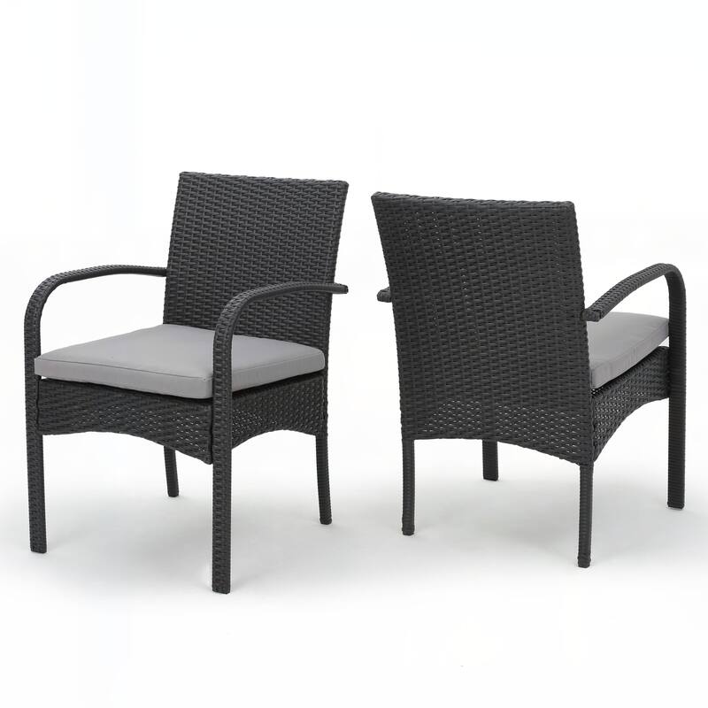 outdoor PE WICKER DINING CHAIR ,SET OF 2 PCS