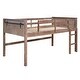 preview thumbnail 52 of 56, Twin or Full Size Low Loft Bed with Hanging Clothes Racks for Boys Girls, Concise Wood Kids Bed Frame(No Box Spring Needed)