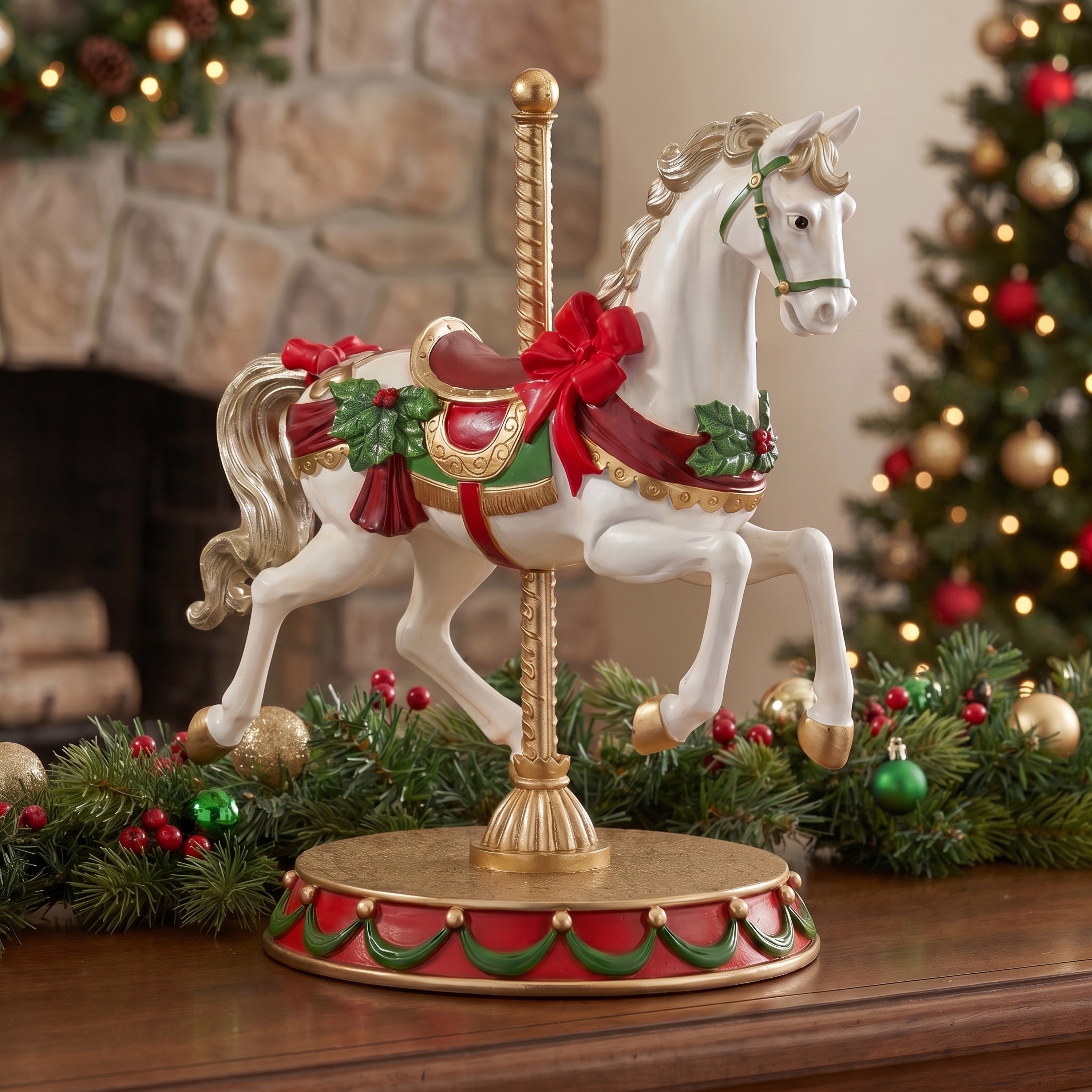 19" Resin Carousel Horse