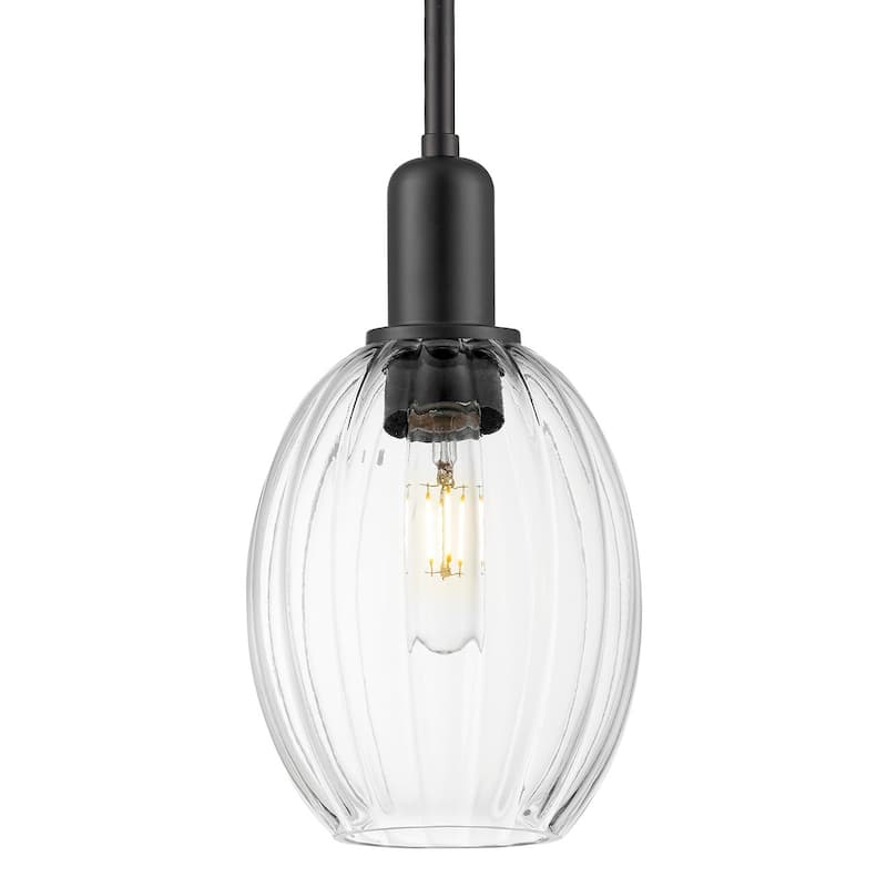 Innovations Lighting 716-1S-G459-6CL Preston 6" Wide Mini Pendant with - Matte Black
