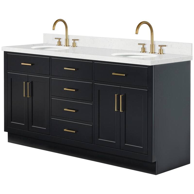 Ariel T072DCQOVO Hepburn 72" Free Standing Double Oval Basin Vanity