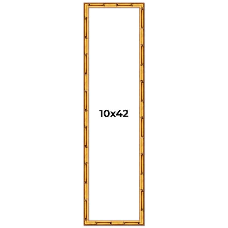 10x42 Frame Gold Bamboo Solid Wood Picture Frame | 1 Inch Moulding