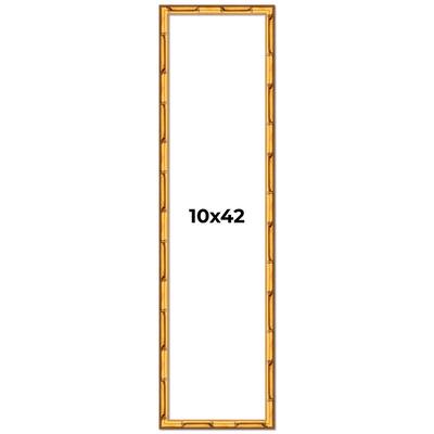 10x42 Frame Gold Bamboo Solid Wood Picture Frame | 1 Inch Moulding