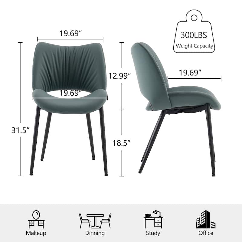 Modern Dining Kitchen Chairs Set of 2 Loads up to 300lbs