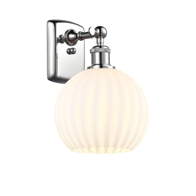 Innovations Lighting 516-1W-11-8 White Venetian Sconce White Venetian - Polished Chrome / White Venetian