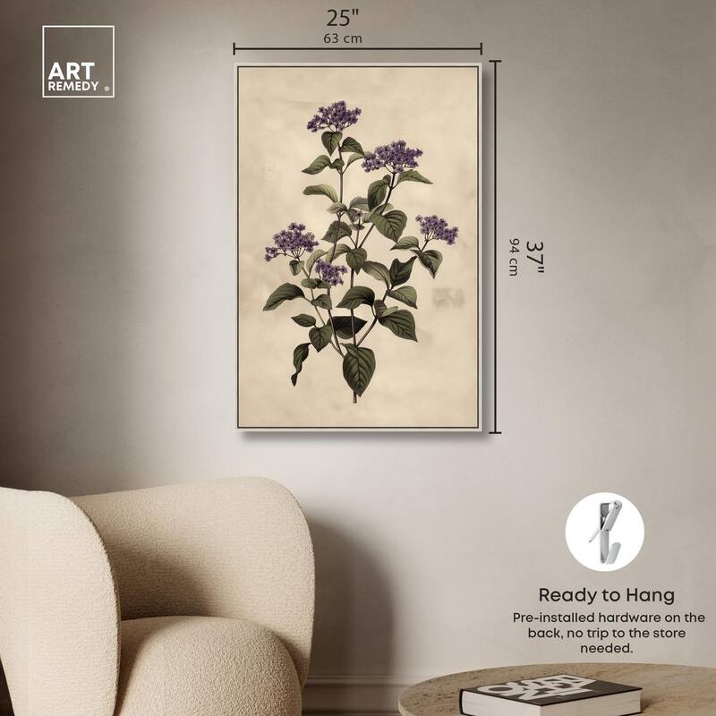 Purple Hydrangea Canvas by Art Remedy