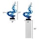 preview thumbnail 5 of 6, Ocean Blue Cortes Bay Wave Floor Sculpture with Stand - 57" Tall - N/A