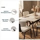 preview thumbnail 17 of 131, Elega Modern Sintered Stone Dining Table Modern Trestle Base Powder-Coated Steel Frame Kitchen Table - 47"-71"