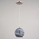 preview thumbnail 9 of 9, Vaxcel Lighting P0407 Milano 6" Wide Mini Pendant with Marble Glass