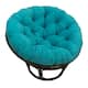 Microsuede Indoor Papasan Cushion (44-inch, 48-inch, or 52-inch) (Cushion Only) - 52 x 52 - Aqua Blue