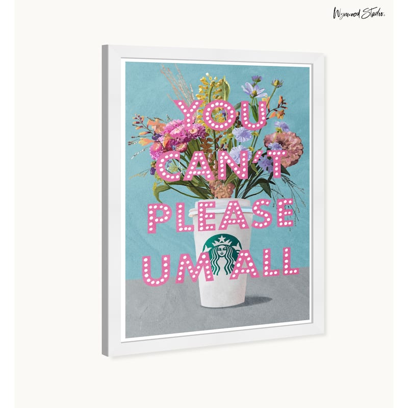 Wynwood Studio Please Um All Framed Trendy Retro Kitchen And Living Room Art Prints
