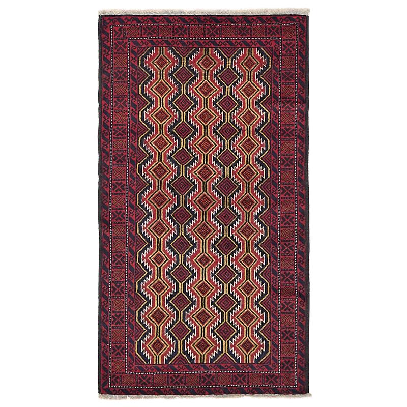 ECARPETGALLERY Hand-knotted Teimani Red Wool Rug - 3'5 x 6'4