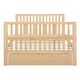 preview thumbnail 51 of 58, 2-in-1 Convertible Crib, Full Size Bed Frame with Drawers and 3 Height Options, Modern Baby Crib Toddler Bed with Guard Rail