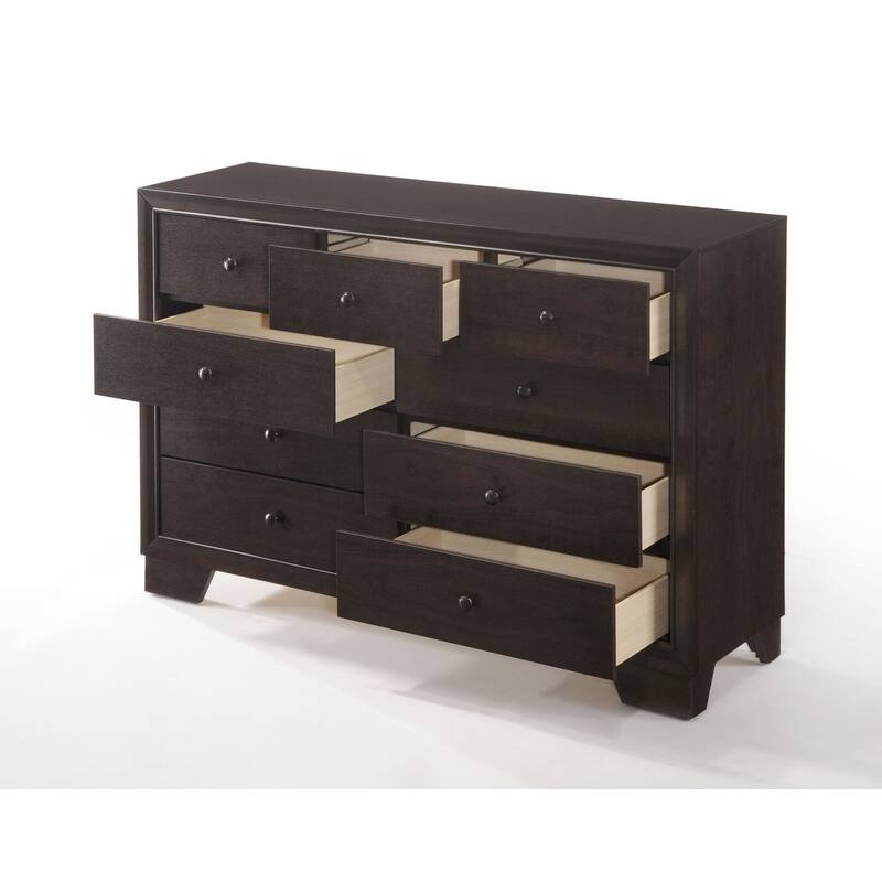 Mikel Espresso 9-Drawer Dresser