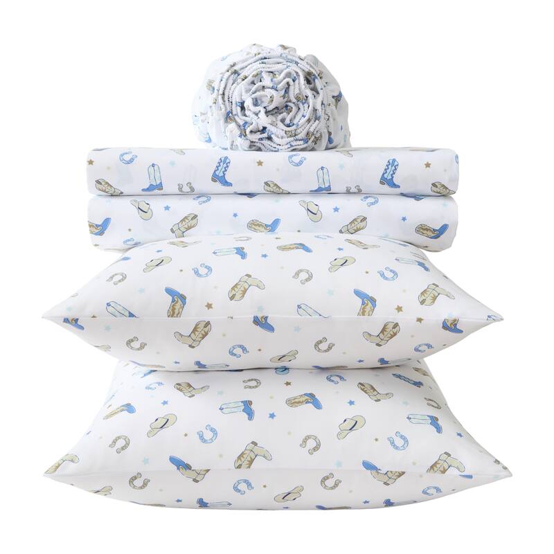 Wrangler Kids Printed Cozy Sheet Set