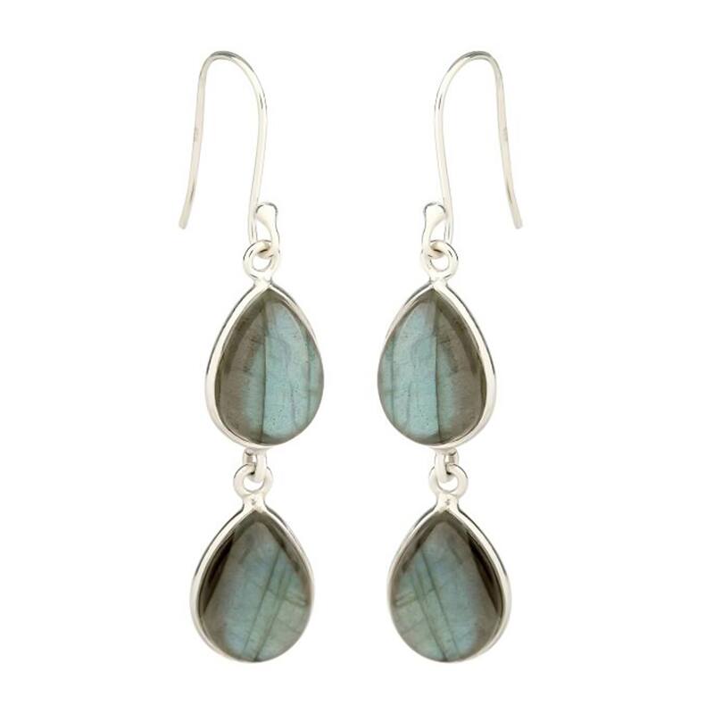 925 Sterling Silver Labradorite Dangle Earrings