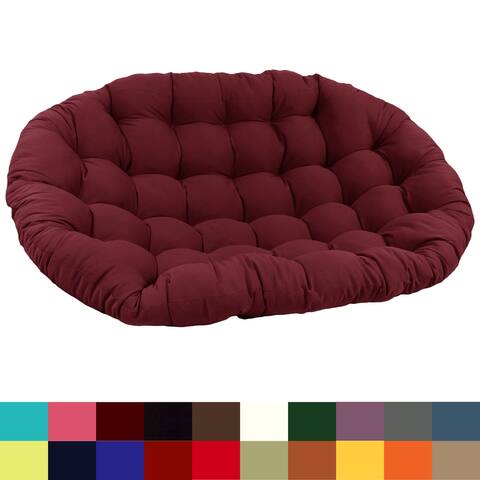 65-inch by 48-inch Solid Twill Double Papasan Cushion (Cushion Only)