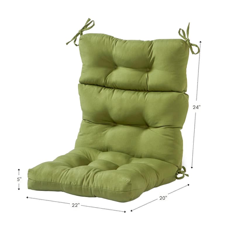 44-in x 22-in Solid Color Outdoor High-back Chair Cushions (Set of 2) (Cushions Only)