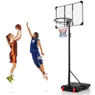 Gymax 5.9-6.9 FT Portable Outdoor Basketball Hoop System w/