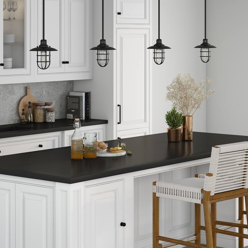 Bay 8.25" Wide Lantern Pendant with Glass/Metal Shade