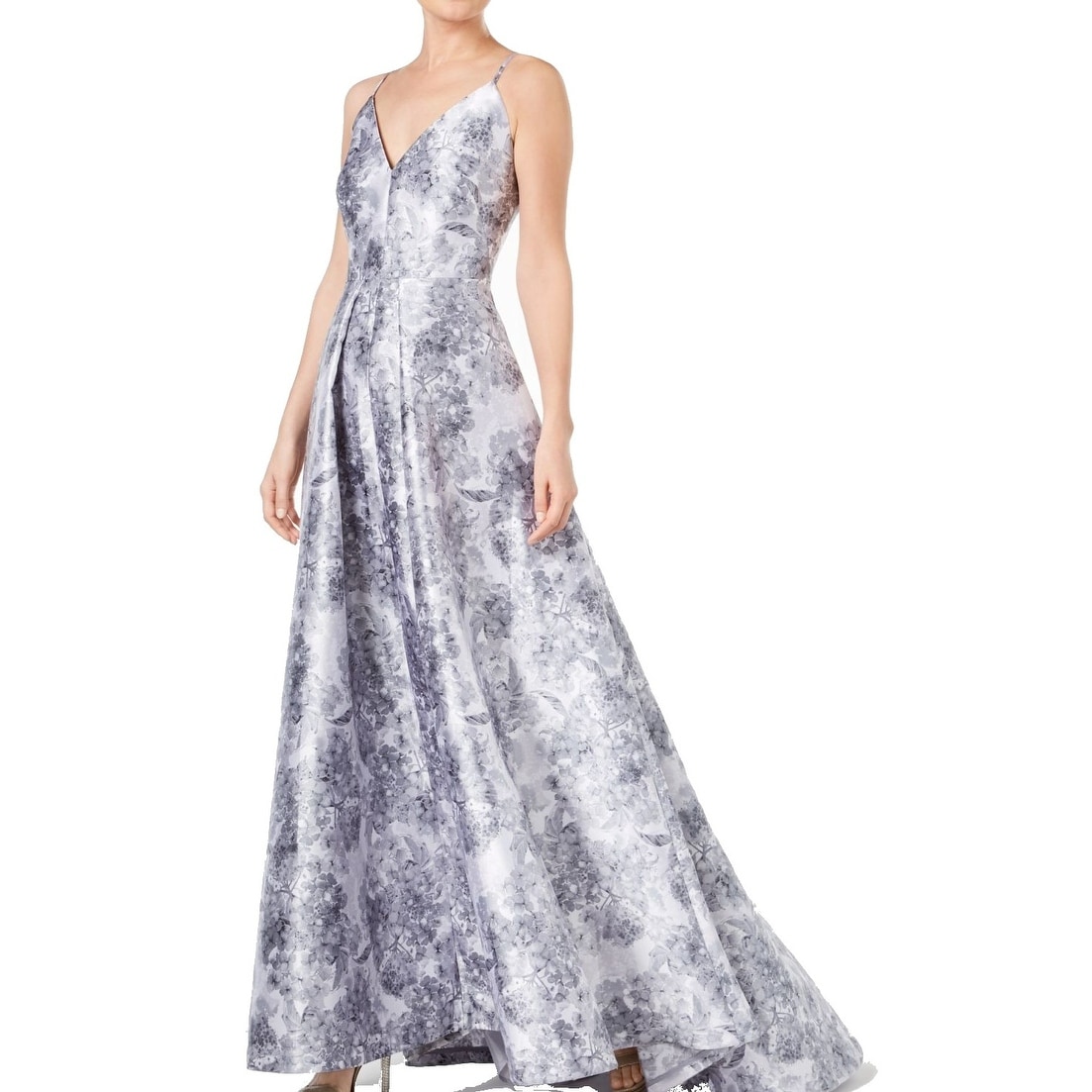 calvin klein gray floral dress