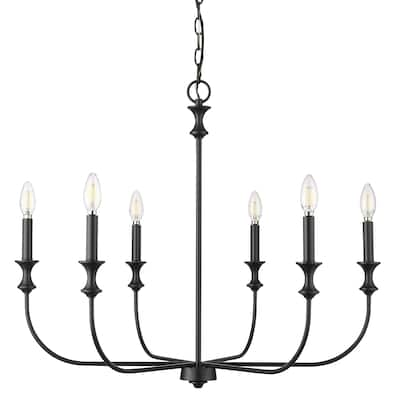 Millennium Lighting 29506 Savanne 6 Light 28" Wide Taper Candle Style