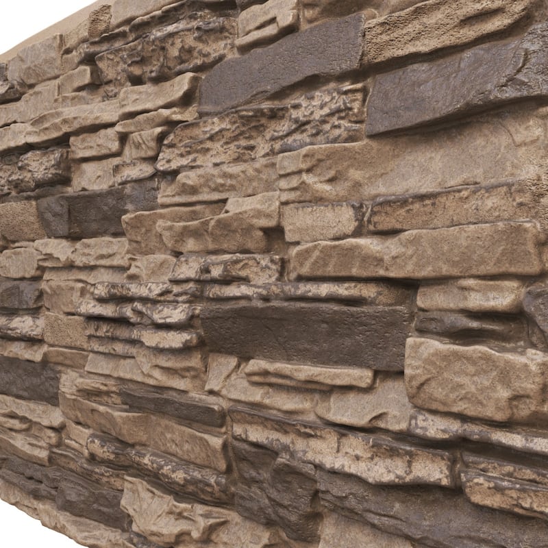Canyon Ridge Stacked Stone, EverStone Faux Stone Siding Panel