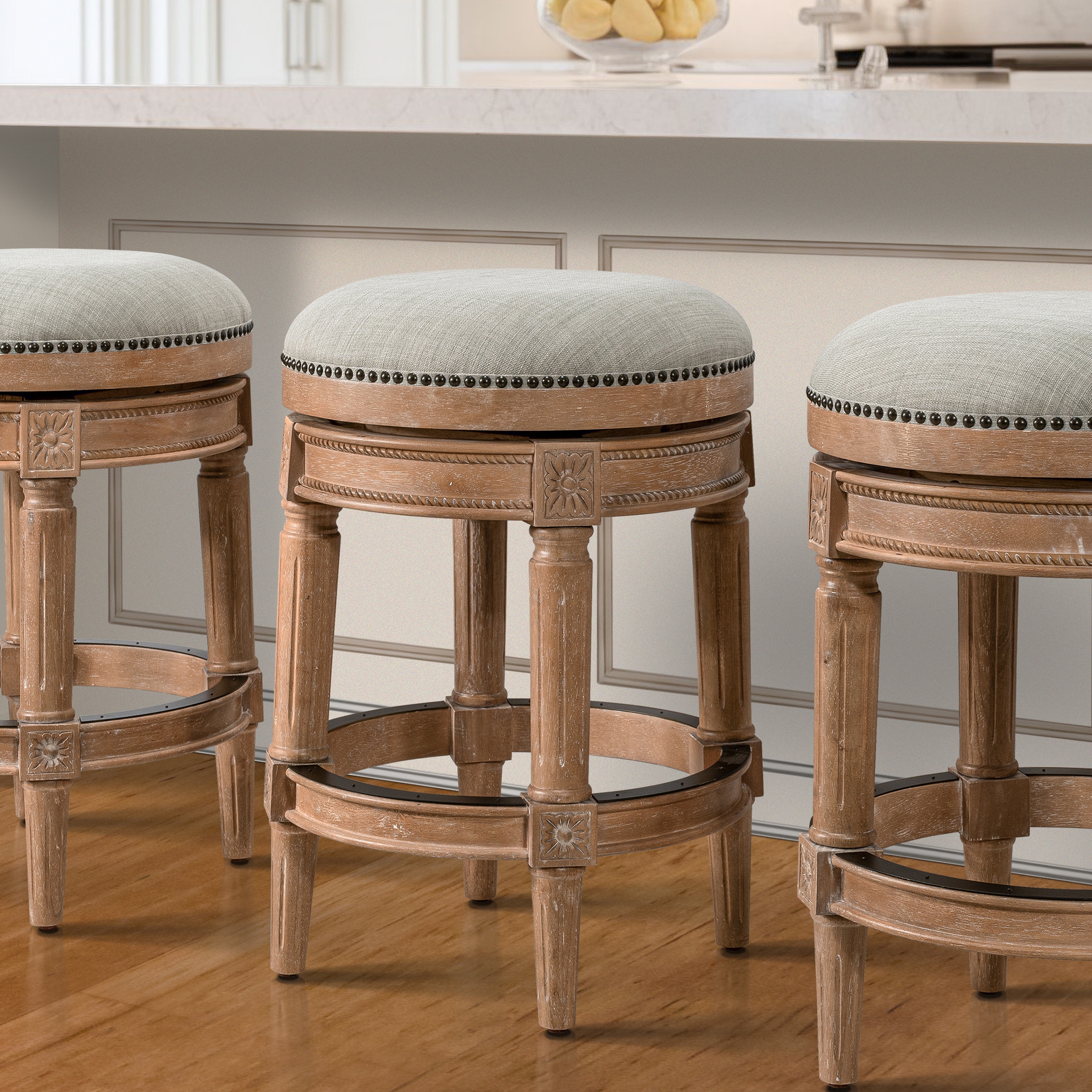 NewRidge Home Goods Chapman Backless Swivel 26 Counter Height Bar Stool Counter Height