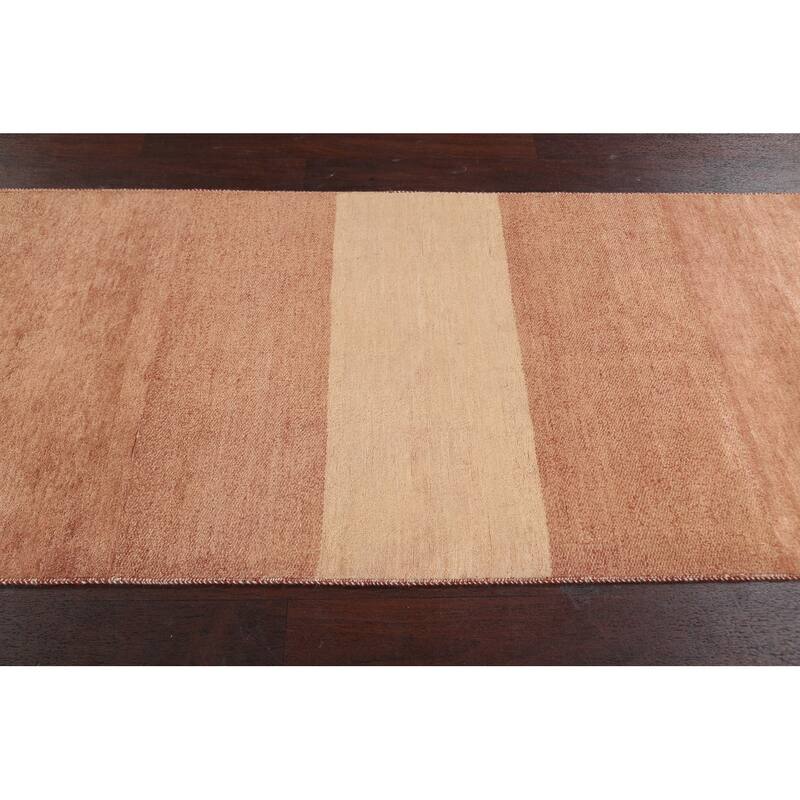 Modern Gabbeh Kashkoli Oriental Long Runner Rug Wool Handmade - 3'1" x 20'1"