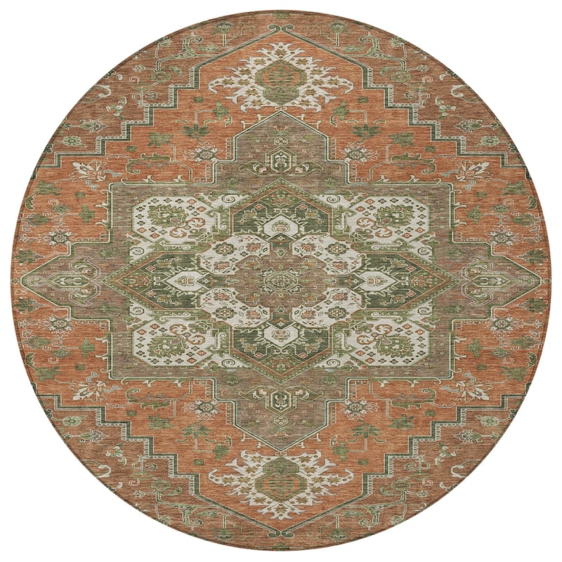 HomeRoots Oriental Traditional Rectangle Outdoor Rug