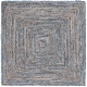 preview thumbnail 18 of 90, SAFAVIEH Handmade Cape Cod Marget Boho Coastal Jute Rug 5' Square - Blue/Natural