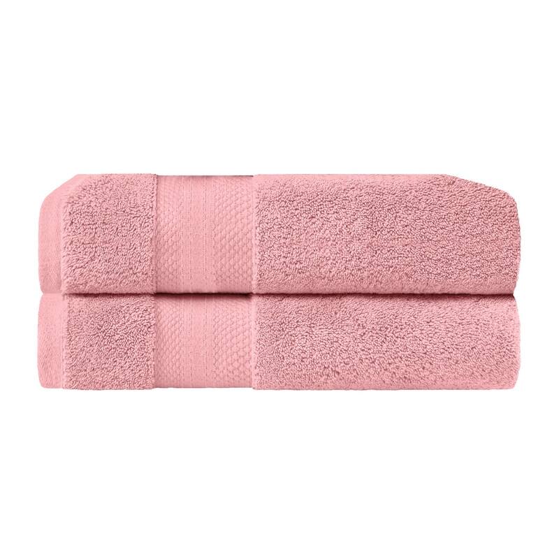 Superior Turkish Cotton Solid Heavyweight Bath Sheet Set of 2