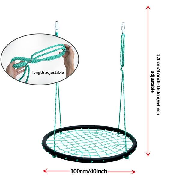 Web Swing Playground Net Swing Rope Detachable with Hooks - S