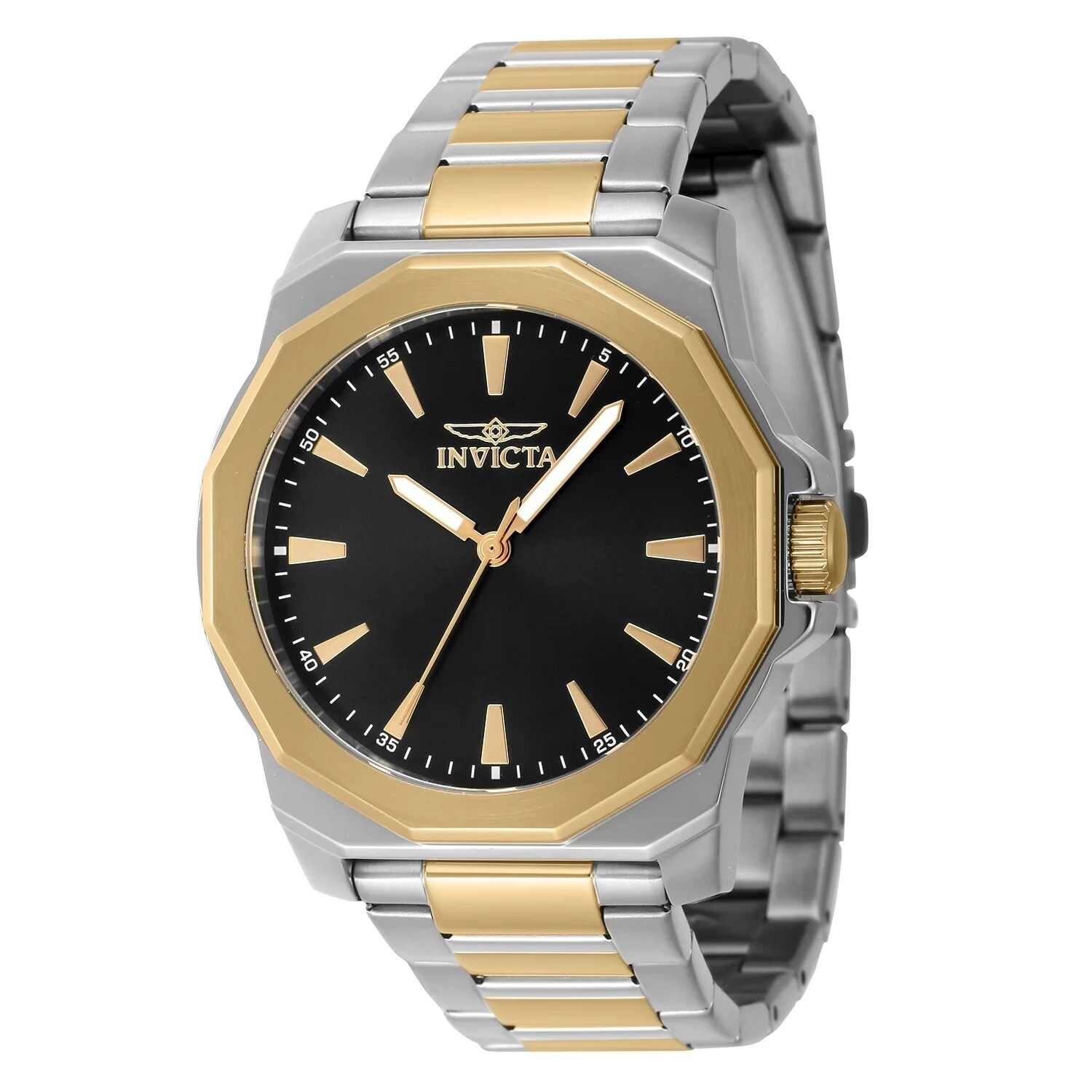 Invicta Men's 46834 Speedway Quartz 3 Hand Black Dial Watch