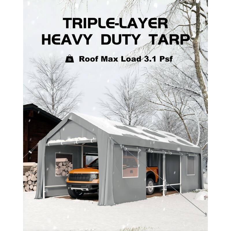 10'x20',13'x20',13'x25' Carport Windproof