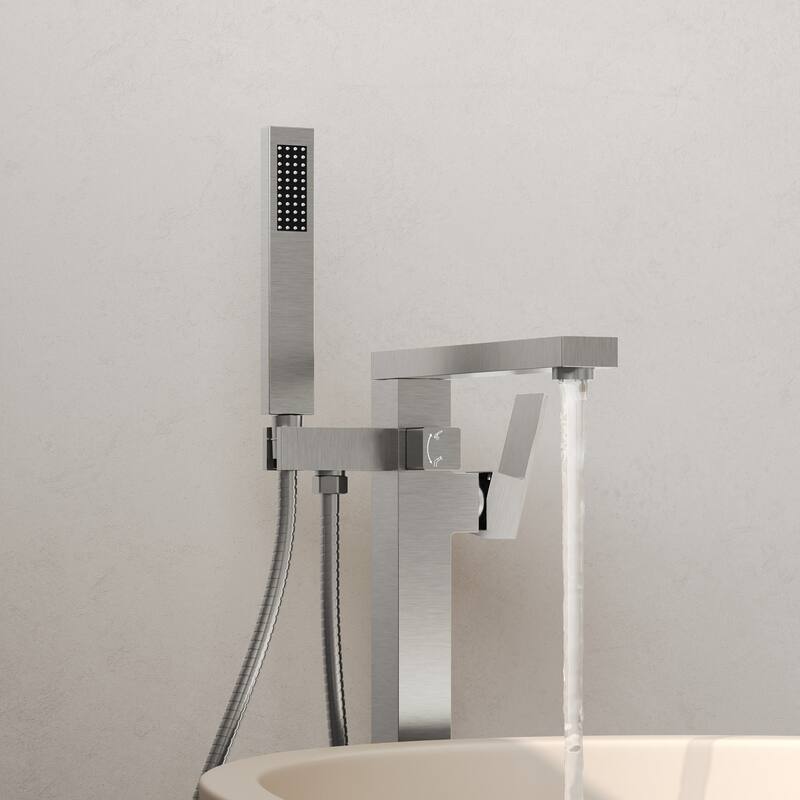 GRANDJOY 1-Handle Stylish Freestanding Tub Faucet with Hand Shower