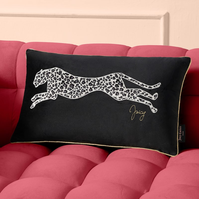 Juicy Couture Velvet Cheetah Pillow 14" x 24"
