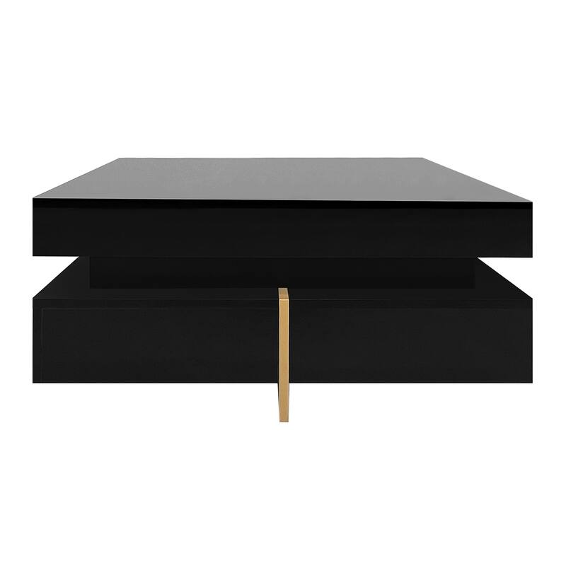 Modern High Gloss Coffee Table with 4 Drawers