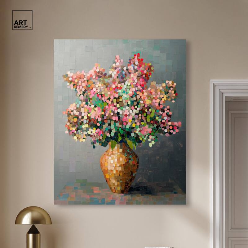 Pixel Bloom II Canvas by Art Remedy, Gallery Wrapped