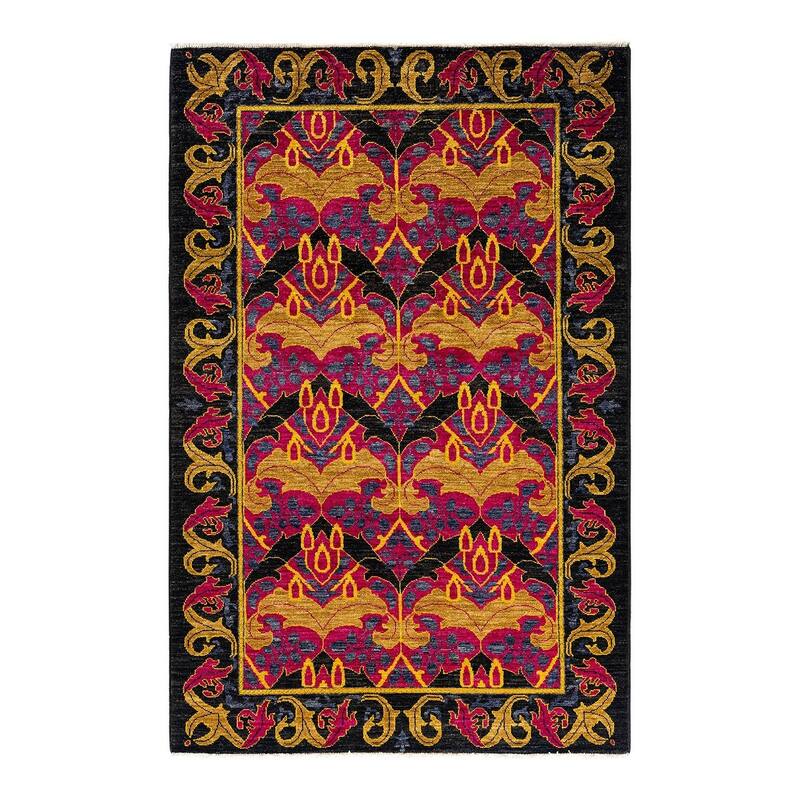 Overdyed, One-of-a-Kind Hand-Knotted Area Rug - Pink - 4' 2" x 6' 2"