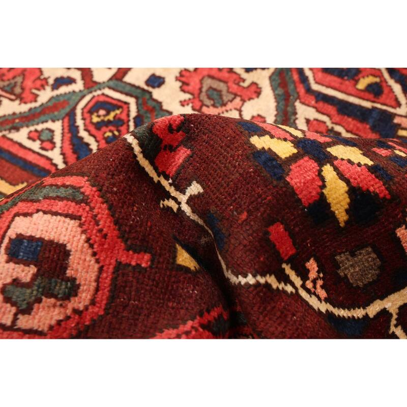 ECARPETGALLERY Hand-knotted Anatolian Vintage Dark Red Wool Rug - 5'3 x 8'10