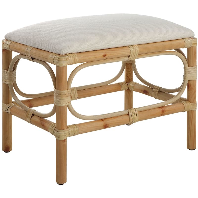 Uttermost 236-LAGUNA-BENCH-SMALL Laguna 24" Wide Framed Striped Bench