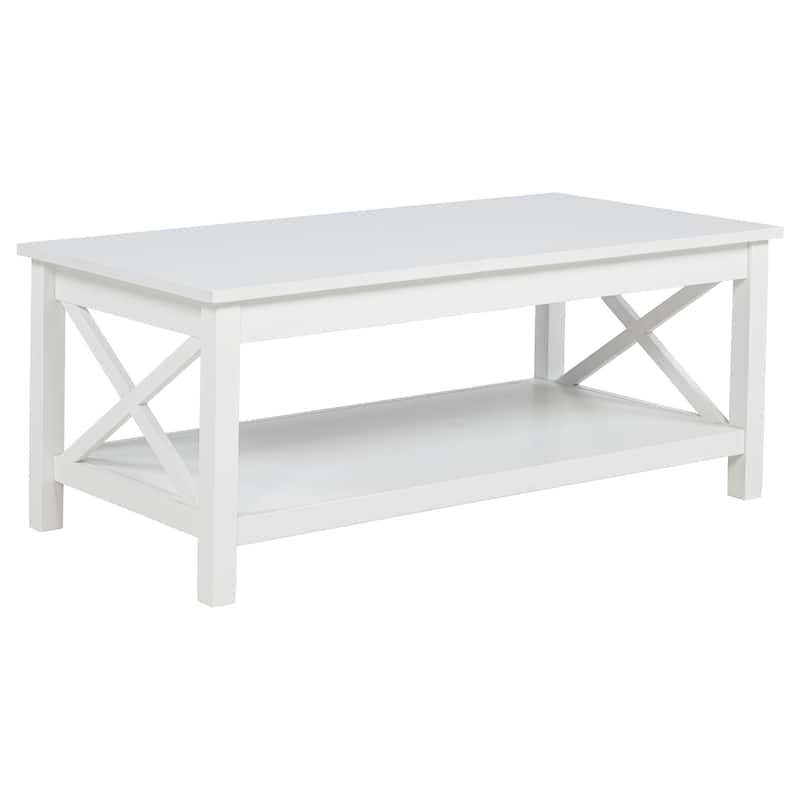 Skyview 44-inch Rectangular Lift Top Coffee Table White - 44" x 22" x 18.25"