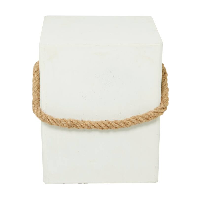 Fiber clay Contemporary Outdoor Accent Table - 15 x 15 x 18